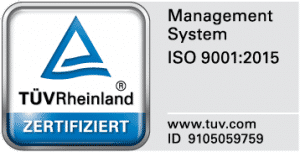 TÜVRheinland ISO 9001：2015证书